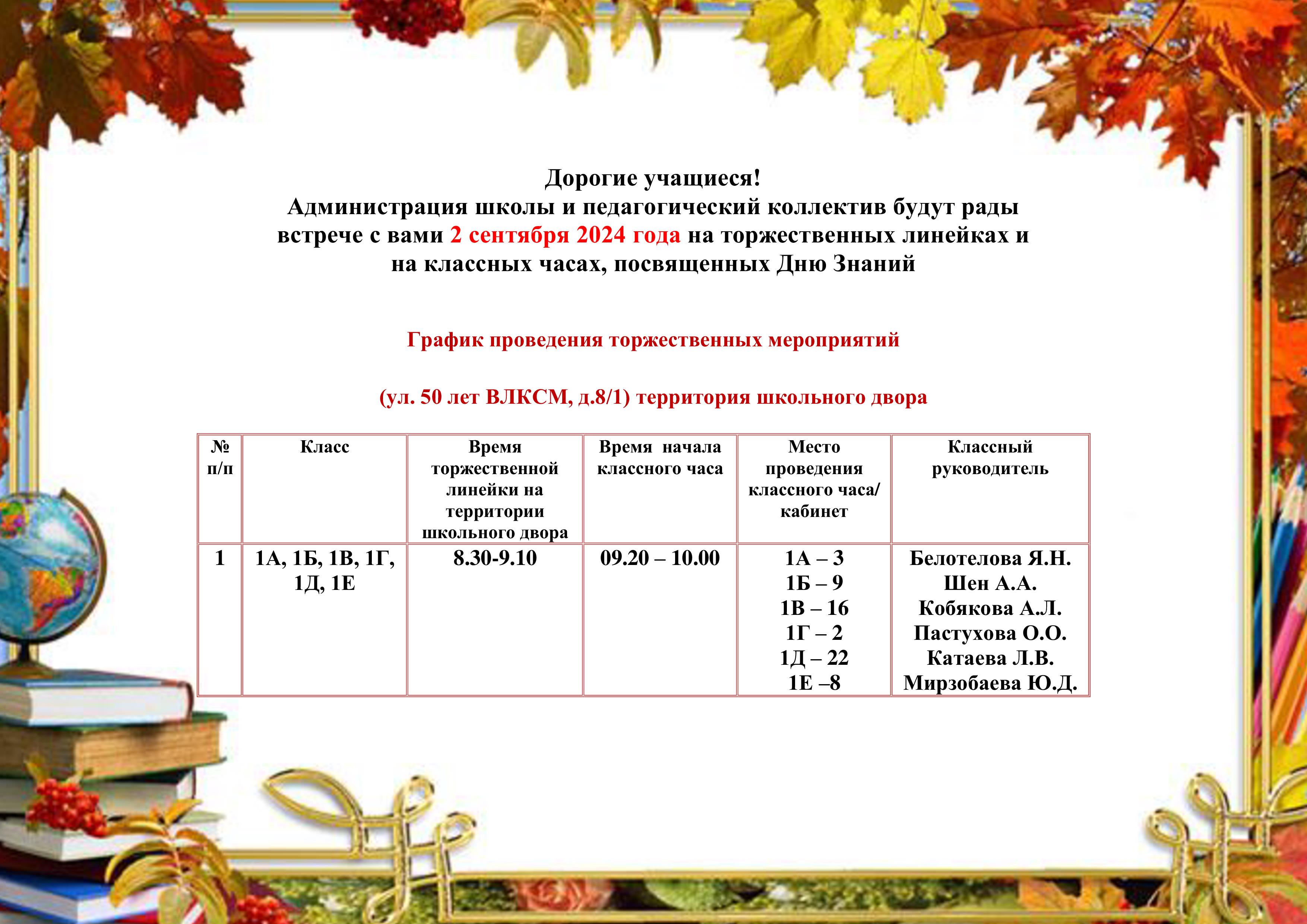 1 сентября 2024 год - День знаний!